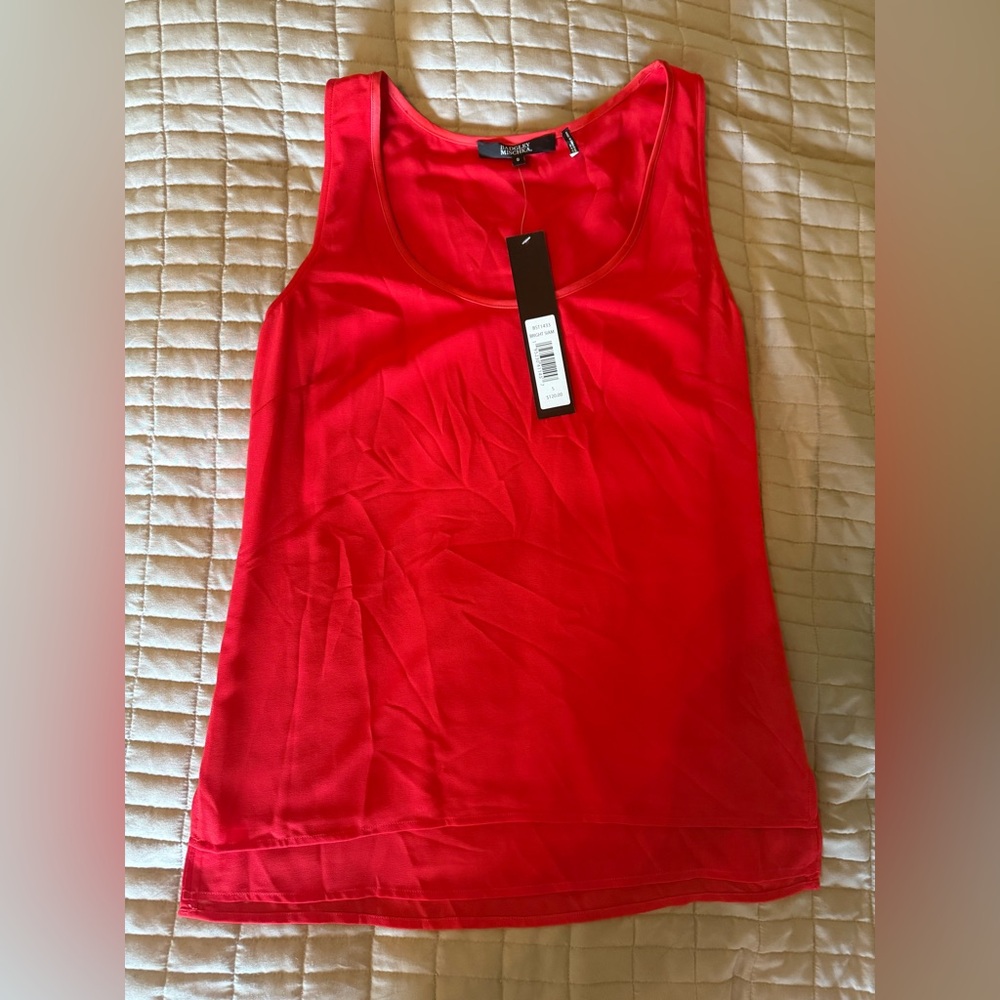 Badgley Mischka Tank Top | Bright Siam | Size S | NWT